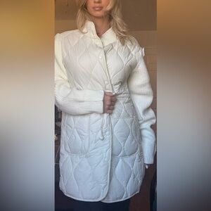 Rachel Zoe Cream Quilted Jacket